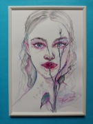 Akwarelowy portret kobiety 