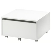 Skrzynia/ biały pojemnik na kółkach SLAKT na zabawki IKEA  