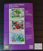 Blok 319** ( 4866-4868** 4866-68** ) Świat oczami młodych - 2018 r. 