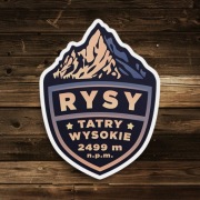 Rysy - Tatry Wysokie - turystyczna naklejka górska 7 x 9 cm