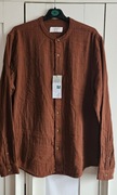 Primark Męska brązowa koszula na długi rękaw 100% bawełny M Nowa z metką