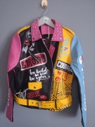 Giolshon Damskie Kurtka ze skóry syntetycznej Nity z ćwiekami