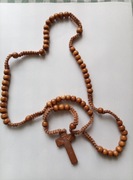 Różaniec drewno ręczna robota 