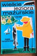 Wielkie jeziora mazurskie - mapa turystyczna 1988