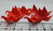 10 x Mini żuraw ptak origami handmade zestaw czerwony