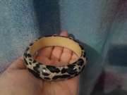 Bransoletka z egzotycznego drewna. Panterka.