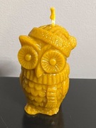 Świeca "Sowa" z wosku pszczelego