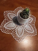 Serwetka na stół, do koszyka wielkanocnego, 35x35cm, na szydełku 