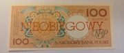 NIEOBIEGOWY Banknot Miasta Polski - 100zł