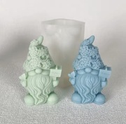 KRASNAL GNOM z Tabliczką Motylem forma silikonowa 10.6*7 do Świec Wosku 