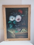 Duża martwa natura kwiaty w wazonie