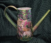 Konewka rower i kwiaty ręcznie malowana 2 w 1