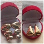 2 pary kolczyki kolor złoty wkręty sztyfty kolczyki stal nierdzewna okazja