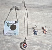 Zestaw biżuterii Lilo i Stitch Lilo & Stitch 2x naszyjnik + kolczyki