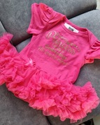 Tutu romper różowy miękki tiul Czy zostaniesz moja chrzestną? Rozmiar 9-12m