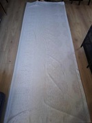 Elegancka szeroka biała firanka z ozdobnym wzorem fal – 230 cm x 310cm 