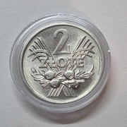 2 zł złote 1974 Jagody w kapslu Real foto Stan 1/-1