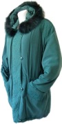 PORTRAIT Parka plaszcz kaptur FUTRO NATURALNE M/L