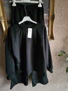 Komplet damski dresowy czarny  typ masełko Love