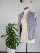 Kamizelka barbara lebek szara futrzana ciepła elegancka damska stylowa