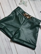 Spodenki eko skórka z łańcuszkiem 104/110