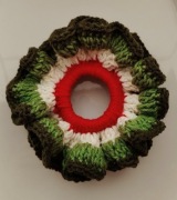 SCRUNCHIE ręcznie robiona na szydełku gumka do włosów 