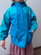 Przeciwdeszczowa wodoodporna kurtka na polarze 98-104 Błękitna wiosna