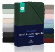 Dreamzie - Prześcieradło z Gumką 80 x 200 cm butelkowa zieleń