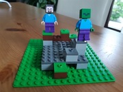 Figurki lego  2 szt minecraft z klockami klocki