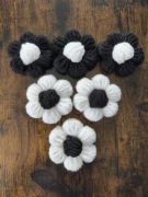 Kwiaty 3d puff szydełko handmade włóczka naszywka 