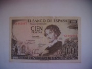 BANKNOT HISZPANIA 100 Pesetas 1965 r. seria G