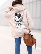 BLUZA DRESOWA OVERSIZE Z KAPTUREM MIKI MOUSE NOWOŚĆ 