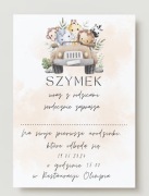 Zaproszenie na roczek safari dżungla urodziny