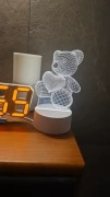 Magiczna Lampka LED 3D Lumi Miś z Sercem Prezent Urodziny Dziecko Sypialnia
