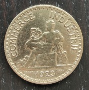 Moneta 2 Francs 1923 CuAl France ANTYK UNIKAT wiek 103 lata
