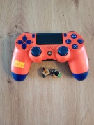 Pad PS4 dualshock, analogi TMR favor union, pomarańczowy 