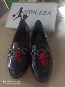 Lordsy damskie VINCEZA 38 LAKIEROWANE, nieużywane