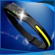 MOCNA LATARKA CZOŁOWA LED CZOŁÓWKA NA GŁOWĘ WODOODPORNA Z CZUJNIKIEM RUCHU