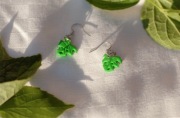 Kolczyki monstera liść handmade
