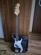 Gitara basowa harley benton i piecyk 