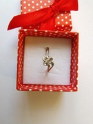 PIĘKNY 925 1,8g rozmiar 17 Kwiatek srebrny pierścionek z cyrkonią kobieta