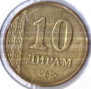TADŻYKISTAN 10 diramów 2011, KM# 24, UNC
