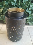 Metalowy lampion wazon czarno złoty nowy 