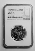 2 złote 1970 jagody aluminium NGC MS65 PL