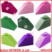 LEGO 3040 SKOS 2x1 limonka zielony różowy Magenta śr lawendowy fioletowy 