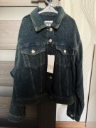 Kurtka z tkaniny frotté denim