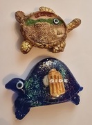 Magnes na lodówkę ceramiczny SIDE ALANYA Turcja Turkiye 2szt. Żółwie(28).