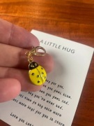 Brelok Biedronka Żółta, stylowa, klimat, cute, na Prezent