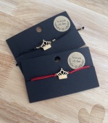 Bransoletka regulowana na sznurku Korona 