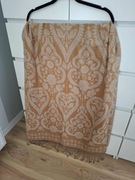 długi wzorzysty szal szalik duża oversize chusta cozy jesienny na jesień